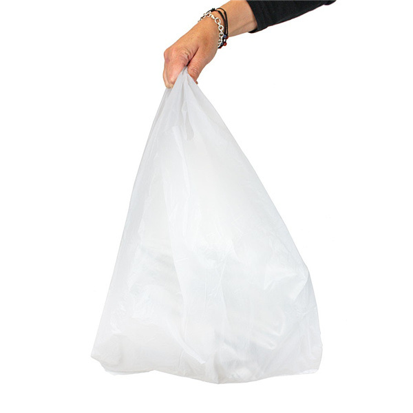 HDPE White Plastic Shopping Carrier Vest Bag for Supermarket Food