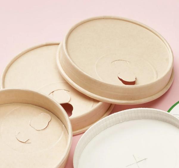 &phi; 80/90 Biodegradable Lid Paper Lid Compostable Coffee Cup Cover