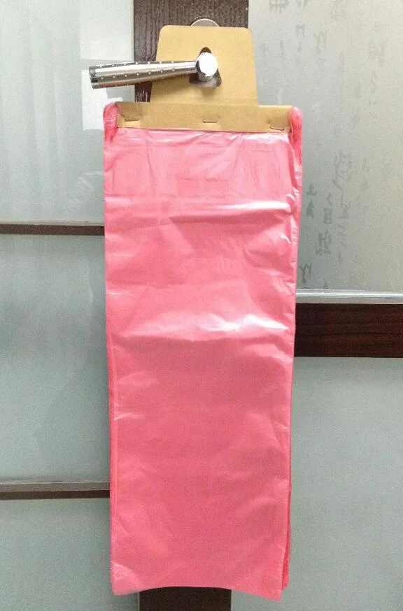 Door Knob Plastic Hanger Bags/Polyethylene Newspaper Delivery Bags/Plastic Hanging Literature Bag Newspaper Bag