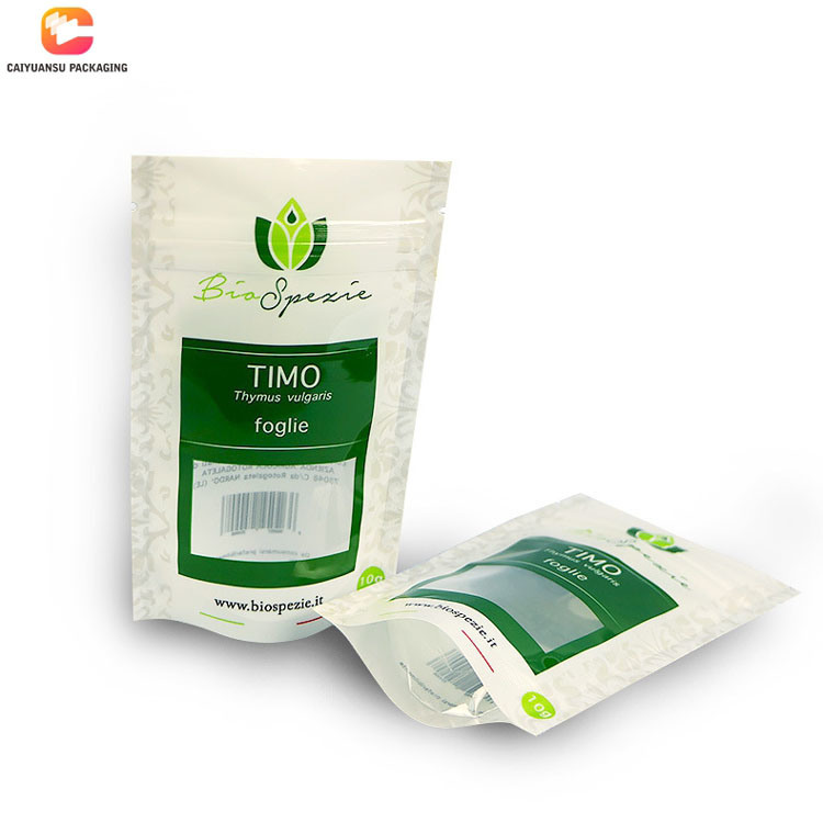Biodegradable Plastic Resealable Stand up Tea Packaging Bag