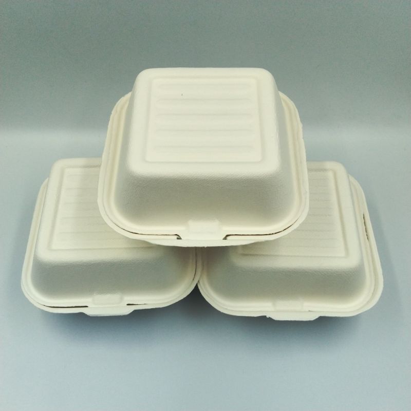 Shine Peak Biodegradable Bagasse Sugarcane Hamburger Boxes