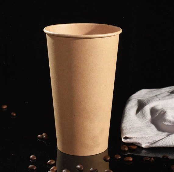 Kraft Hot Drinking Paper Coffee Cup Cheap 8oz 10oz 12oz Disposable Craft Paper Cup Customer Made