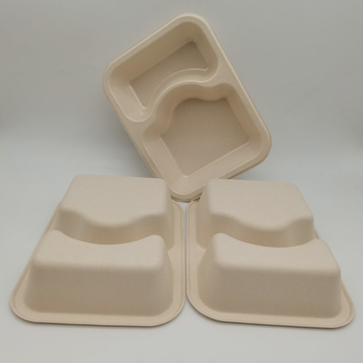 Biodegradable Compostable Sugarcane Bagasse Lunch Meat Food Packaging Tray