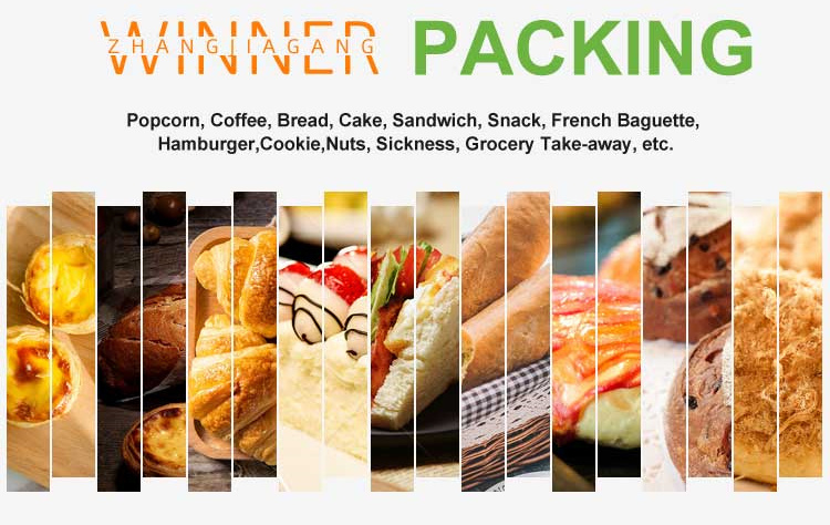 Takeout Eco-Friendly Bag Kraft Paper Bags for Food Tea Small Gift Bag Sandwich Bread