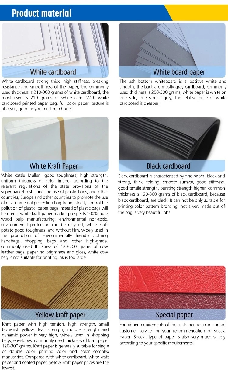 Custom Pantone Color Printing Kraft Paper Bag Flat Handle Paper Bags