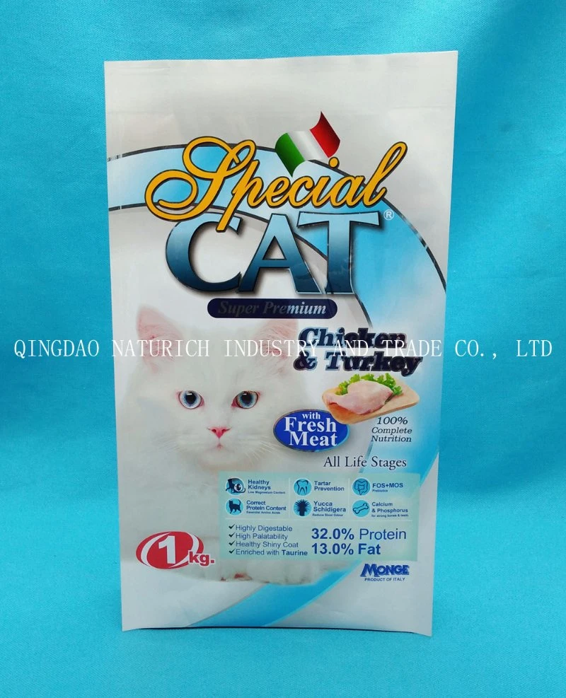 Custom Printed Stand up Cat Food Zipper Plastic Pouch Bag for Dog Food