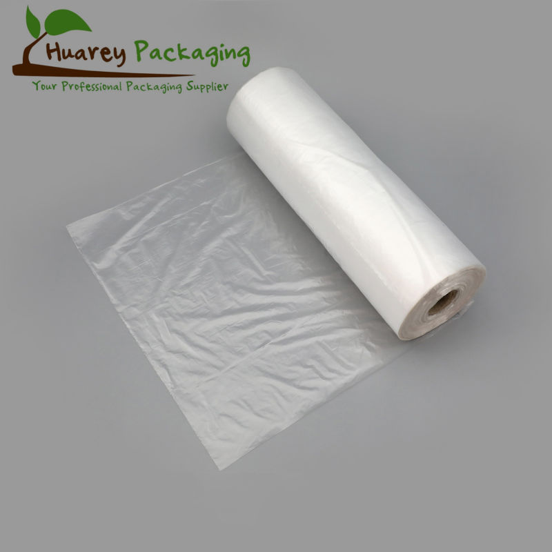 Plastic Bags Roll, Produce Roll Bag, Clear HDPE Bags on a Roll for Supermarket