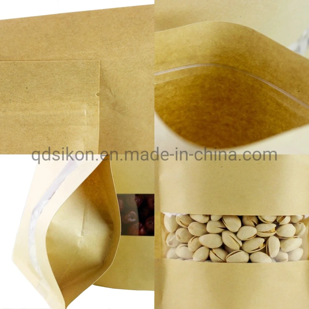 Doypack Resealable Ziplock Stand up Pouch Paper Bag for Food Packaging