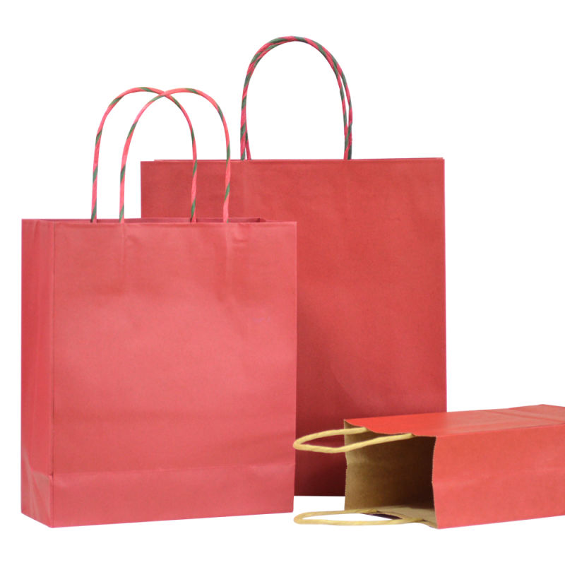 Custom Shopping Christmas Sacks Bags Paper Gift Bags
