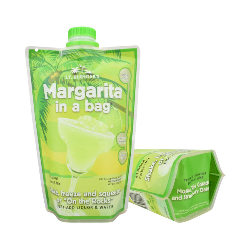 Customized Food Logo Printed Plastic Spout Pouch Beverage Bag