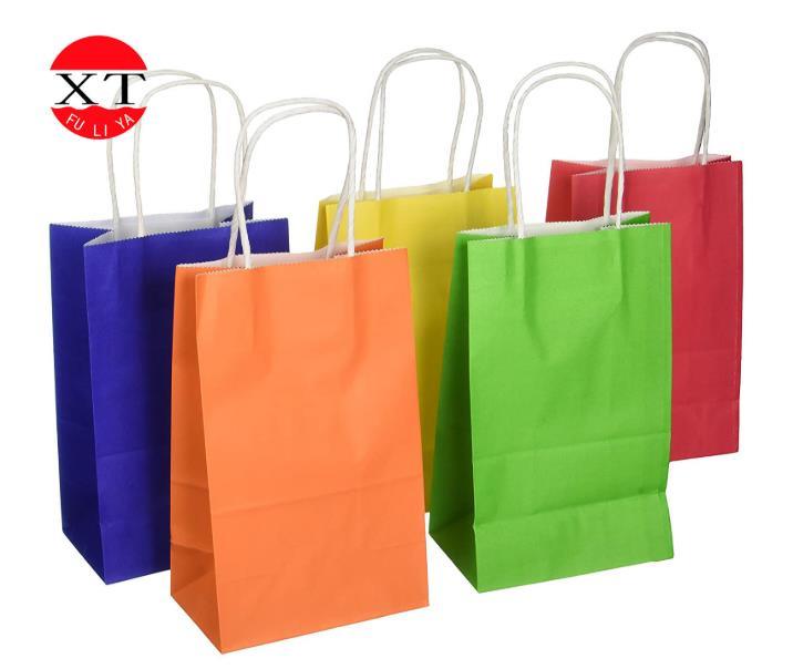 Colorful Paper Shopping Bags Paper Bag Twisted Handles