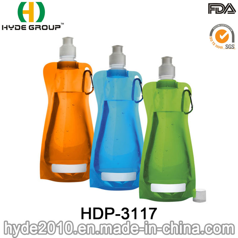 BPA Free FDA Approved Plastic Foldable Collapsible Water Bag (HDP-3117)
