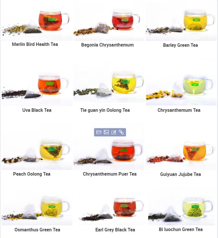 Environmental Biodegradable Pyramid Tea Bags OEM
