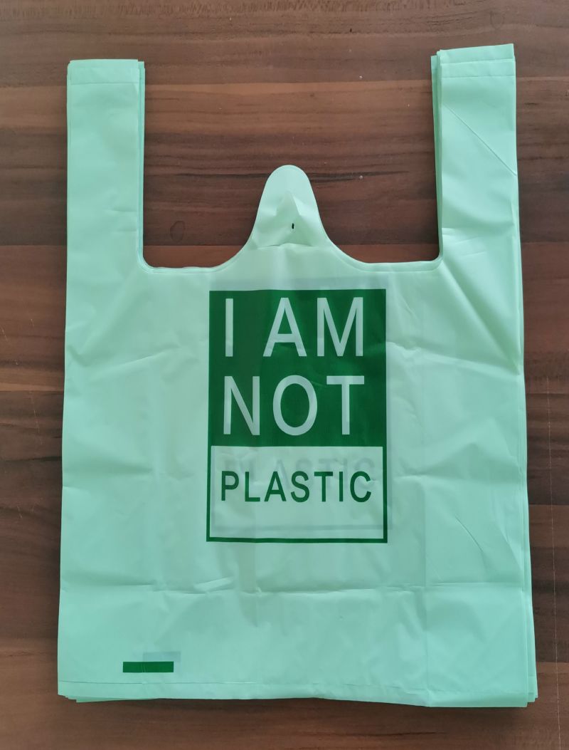 100% Biodegradable Plastic Bag, Biodegradable T-Shirt Bag, Plastic Shopping Bag