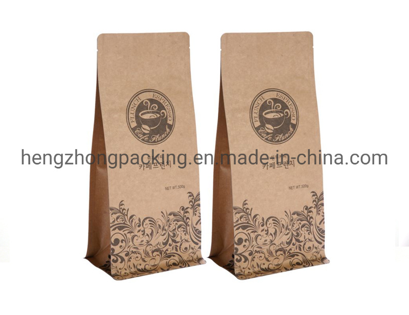 Plastic Food Pouch Recycled Flat Bottom Food Packaging