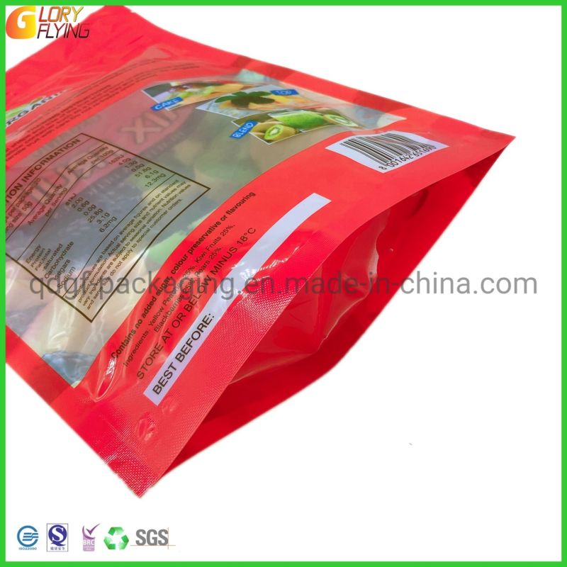 Stand up Plastic Bag with Zipper for Frozen Food& Fruits Packing Factory From China