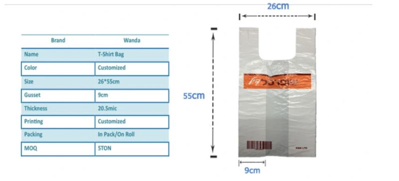 100% Biodegradable Plastic T-Shirt Bag Shopping Carrier Bag Biodegradable Bags