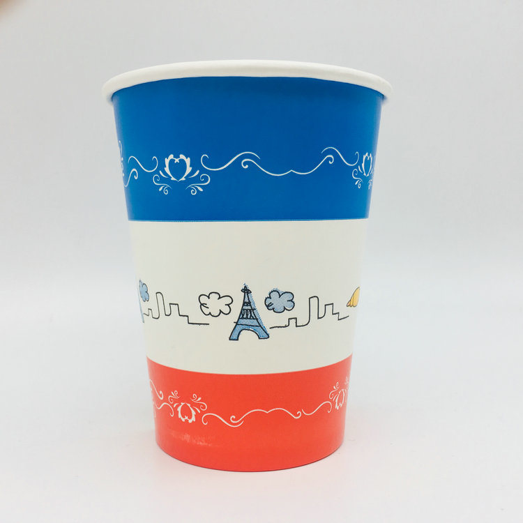 Disposable Biodegradable Single Wall Paper Cup with Lids