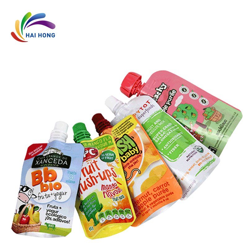 Drink Pouch with Spout Packaging Beverage Bag with Plastic Packaging Baby Food Spout Pouch