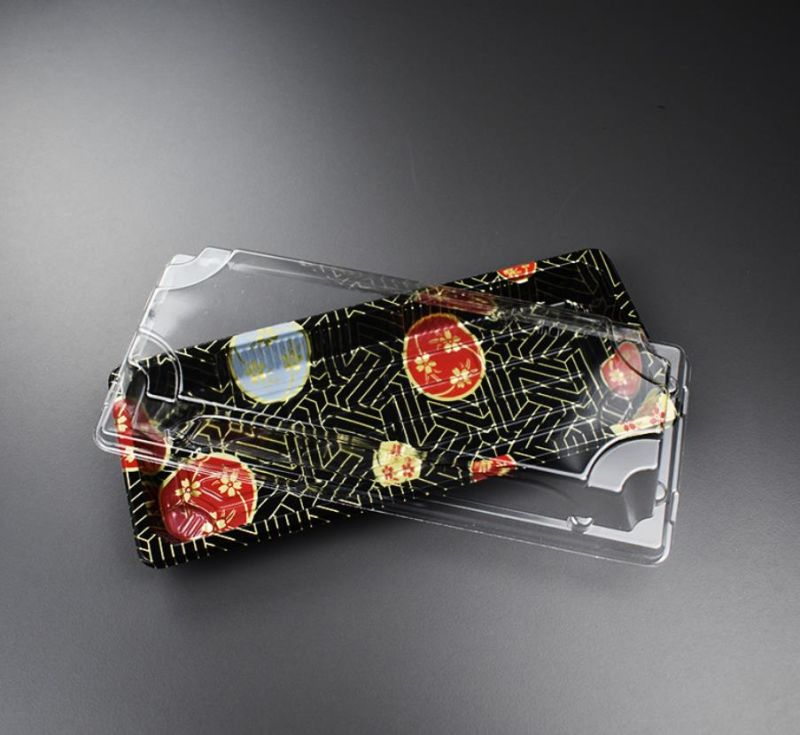 Disposable Custom Blister Cards Plastic Sushi Tray Packaging