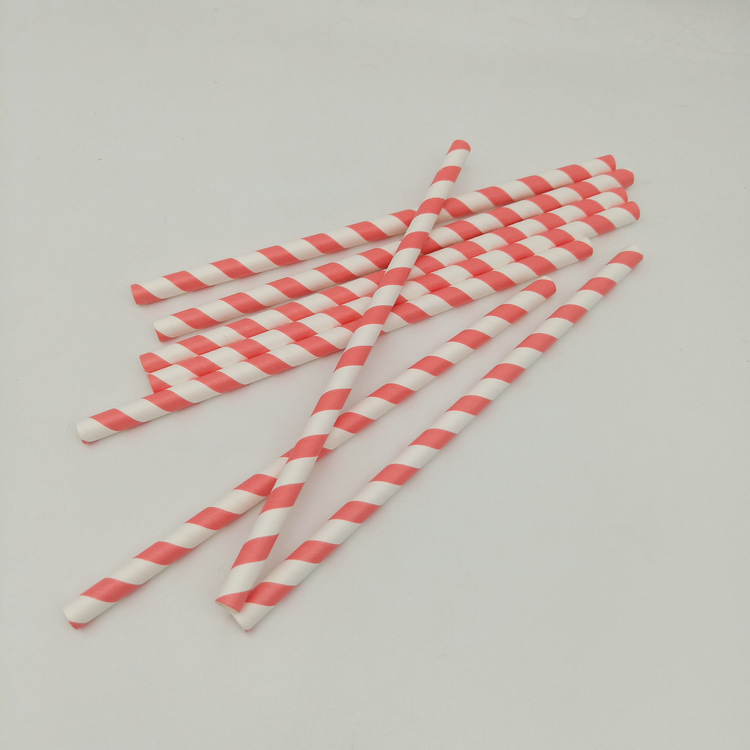 Food Grade Compostable Stripped Party Paper Straw, Factory Price Free Samples Biodegradable Drinking Straws