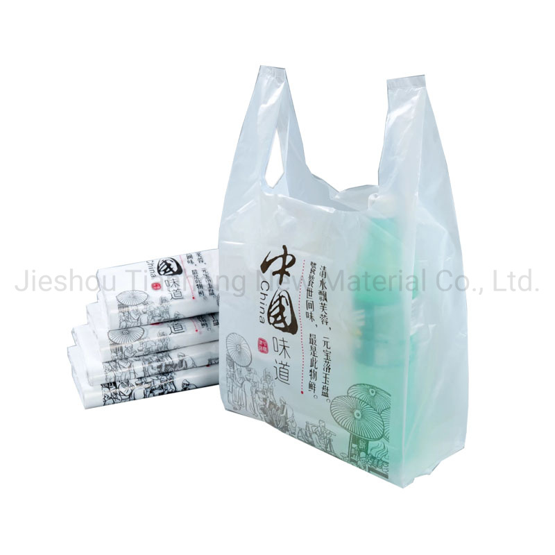 Biodegradable Compostable Carry Bags Plastic Biodegradable T-Shirt Bags for Food and Grocery