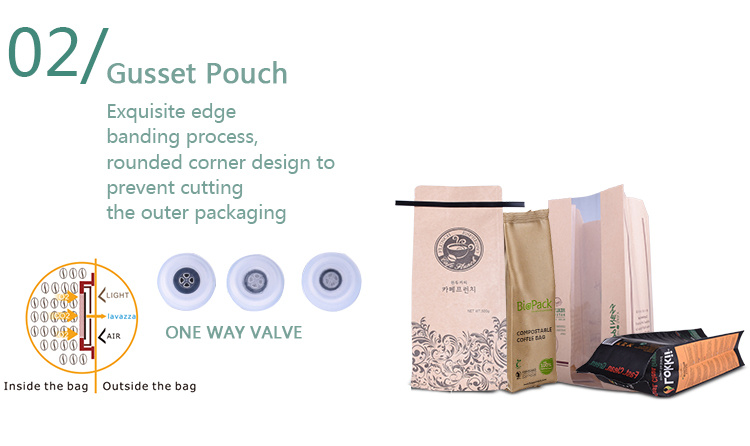 Wholesale Biodegradable Plastic PLA Cornstarch Compostable Packaging Bag Pouch