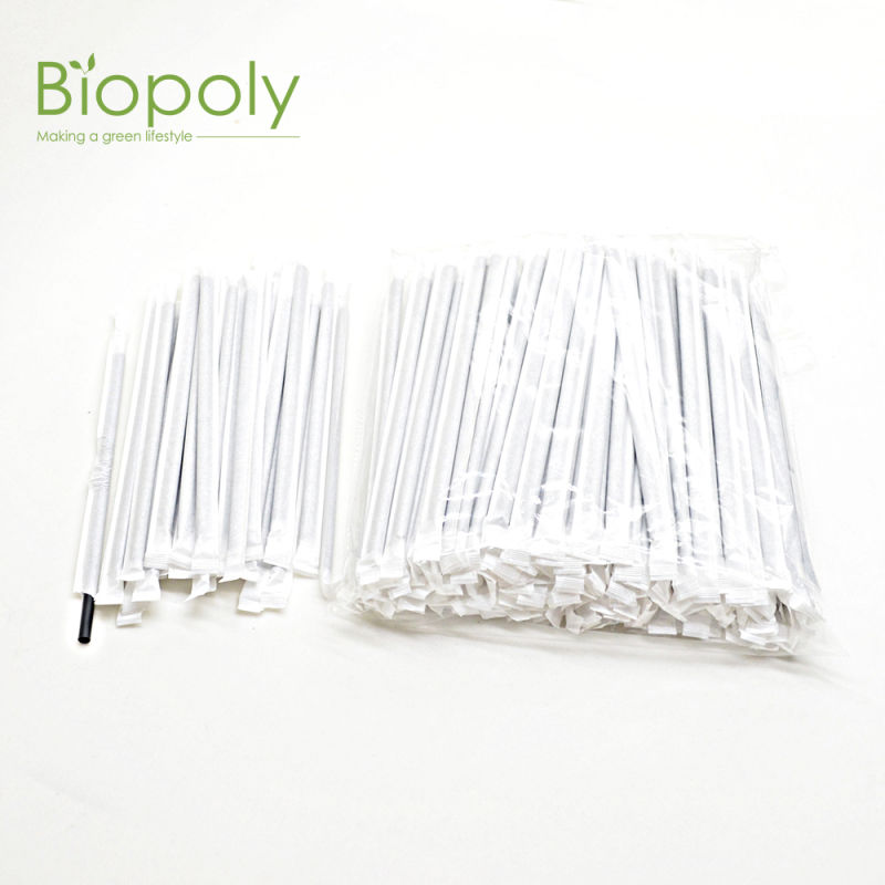 Custom Biodegradable Drinking Straws with Paper Packing