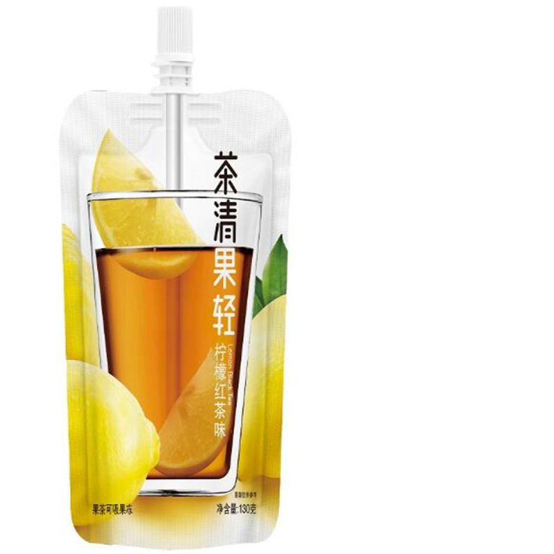 Customized Logo Printed Zipper Top Plastic Drink Bag