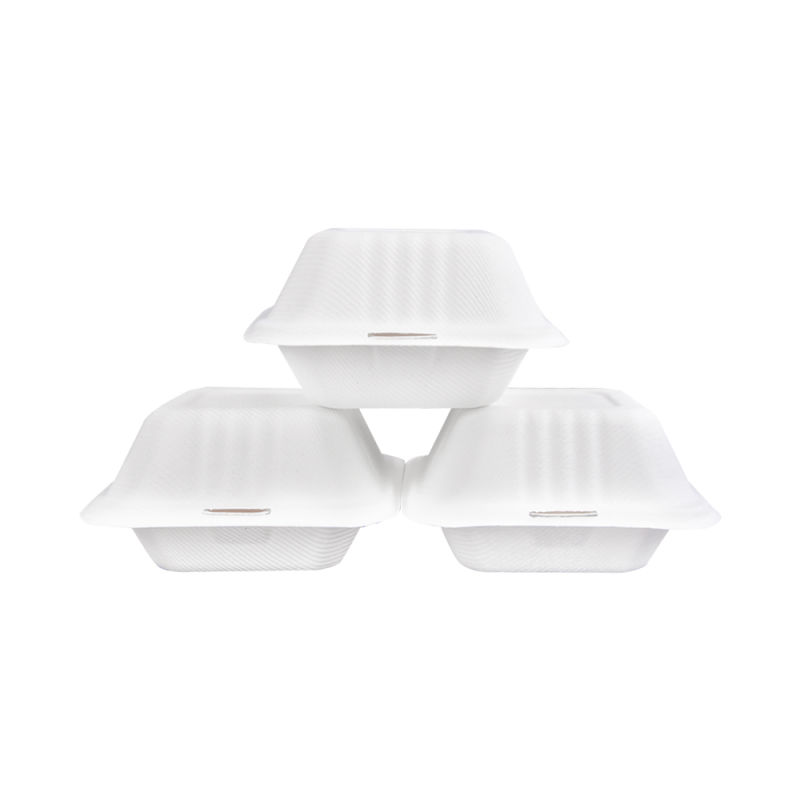 Biodegrdable and Eco Friendly Bagasse Sugarcane Lunchbox Clamshell