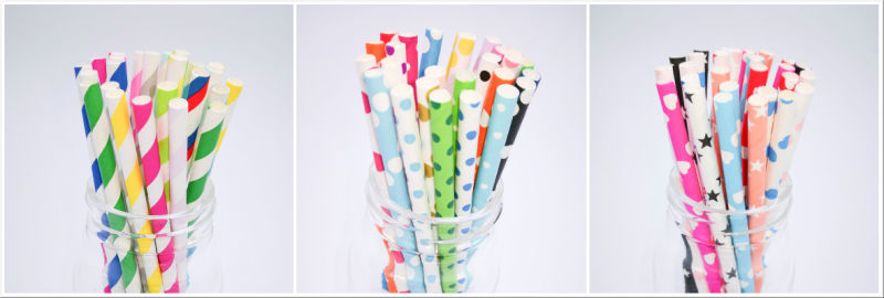 Colorful Biodegradable and Recycled Drinking Straws