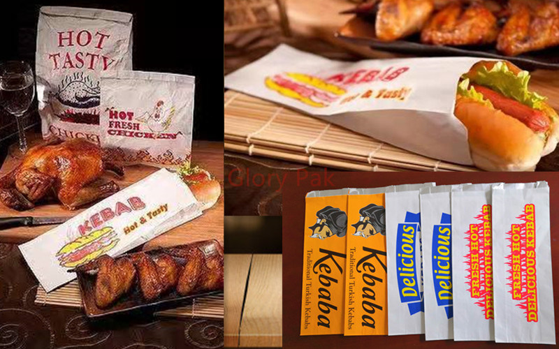 Wholesale Doner Kebab Fired Chicken Bag Aluminium Foil Paper Bag