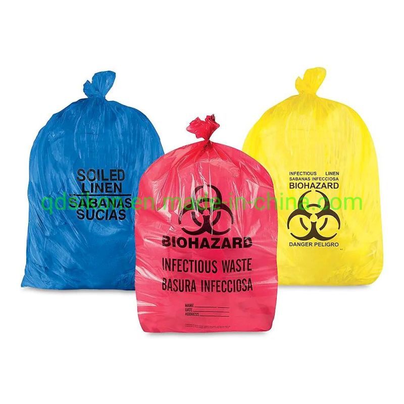 Hot Sale LDPE Plastic Garbage Gag Medical Waste Bag
