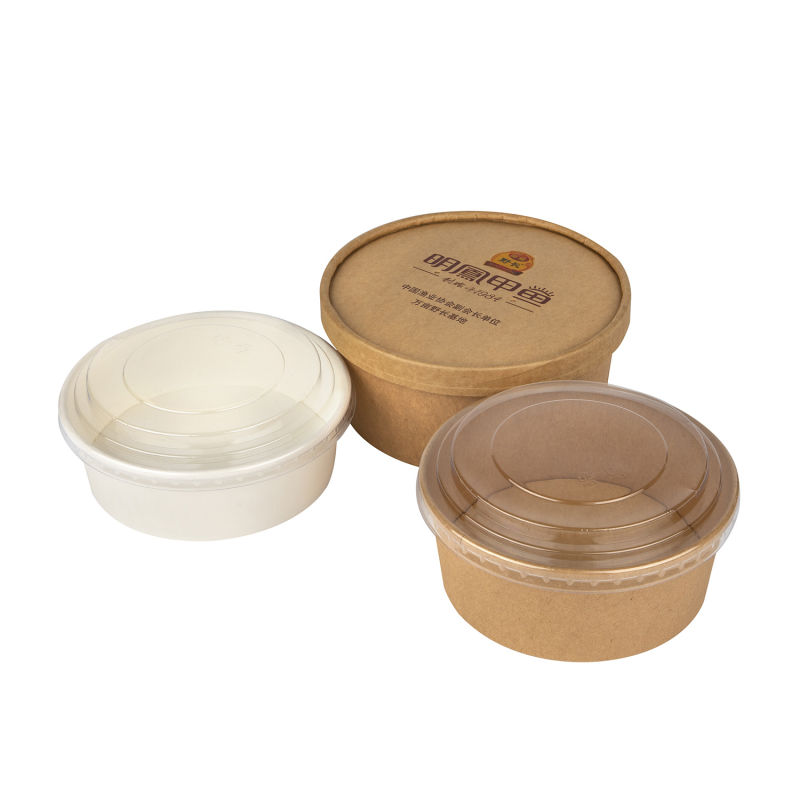 500ml Kraft Paper Bowl Food Grade Eco Friendly Take Away Container Paper Bowl for Salad