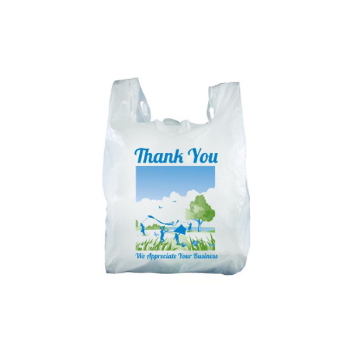 Thank You Printed T Shirt Bags Plastic Shopping Bags