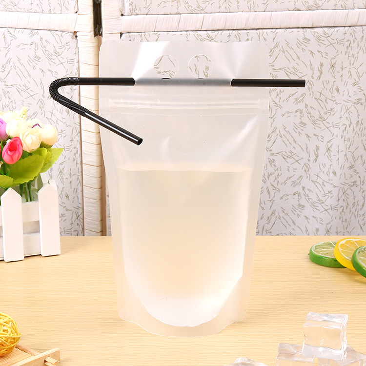 Clear Stand up Drink Plastic Bag with Ziplock