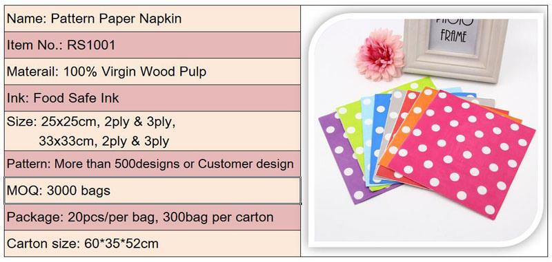 Custom Paper Napkins Disposable 3 Ply Paper Napkins