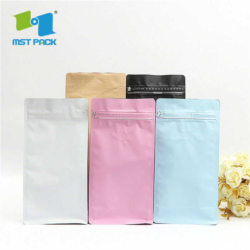 Kraft Paper Coffee Bags Ziplock Food Packaging Bag