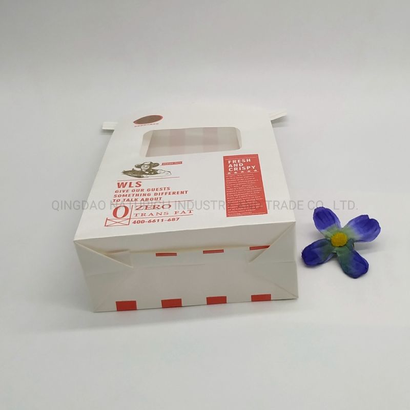 Custom Oil Proof Fast Food Packaging Fried Chicken Paper Bag for Fried Food