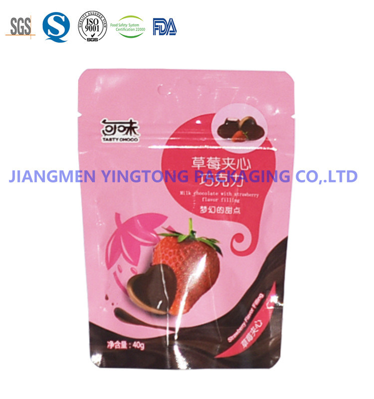 Flexible Food Packaging Bags Resealable Doypack Pouches for Chocolate