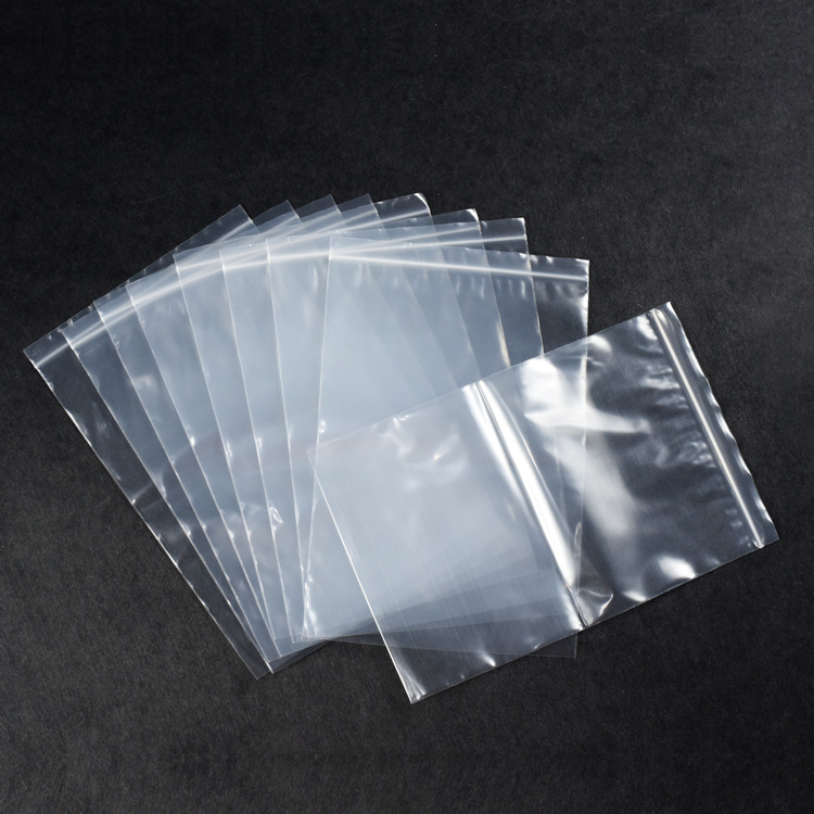 Wholesale Self-Adhesive Ziplock Custom Transparent PE Plastic Clothes Packaging Clear Bags