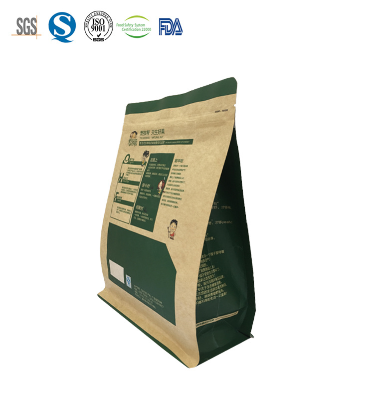 Kraft Paper Packaging Bags Box Pouches with Zipper for Food