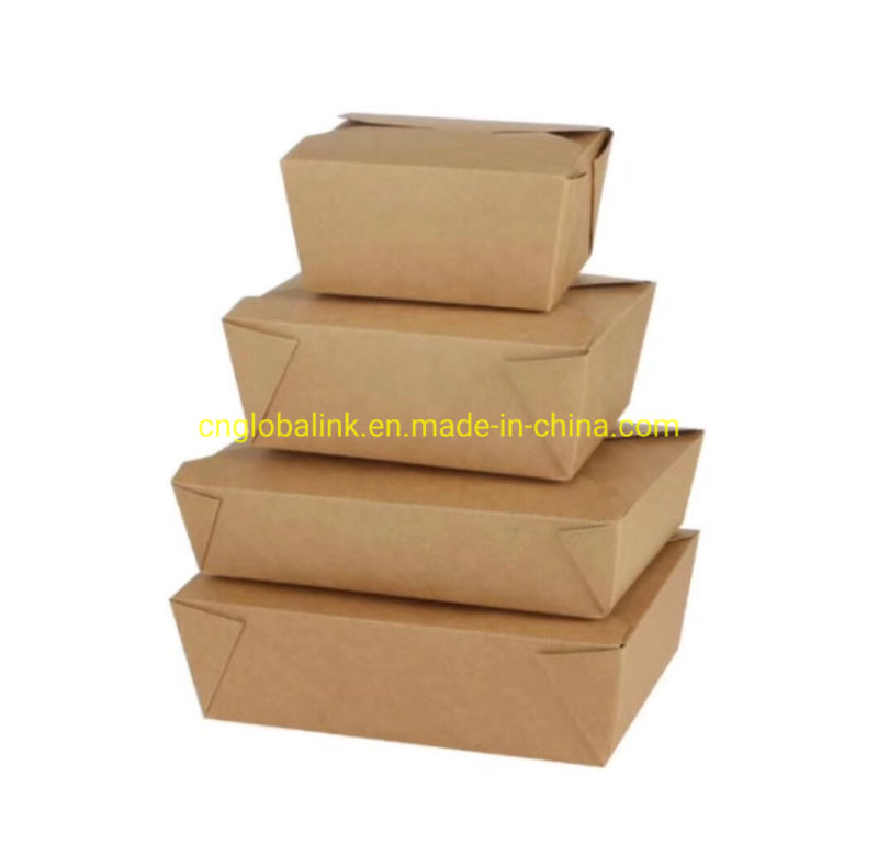 Kraft Paper Food Packaging Container Take Away Food Container 32oz