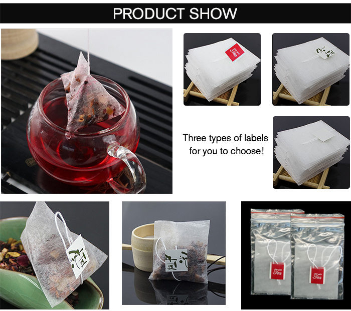 Transparent Corn Fiber 100% Degradable Filter Tea Bag Empty Pyramid Tea Bag