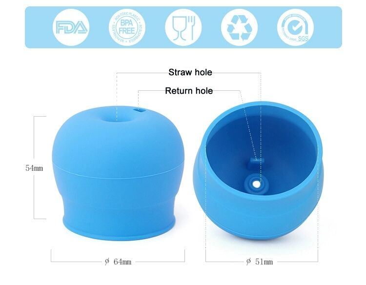 Silicone Bottle Cap Sippy Cup Lid Baby Anti-Overflow Cup Lid