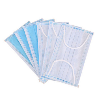 Blue Disposable Non-Sterile Medical Mask in Plastic Bags in Stock