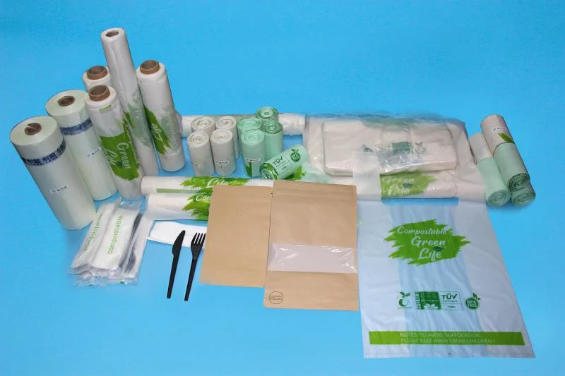 PLA 100% Biodegradable Bags Compostable Trash Bags Cornstarch Plastic Rubbish Bags Biodegradable Bag Factory