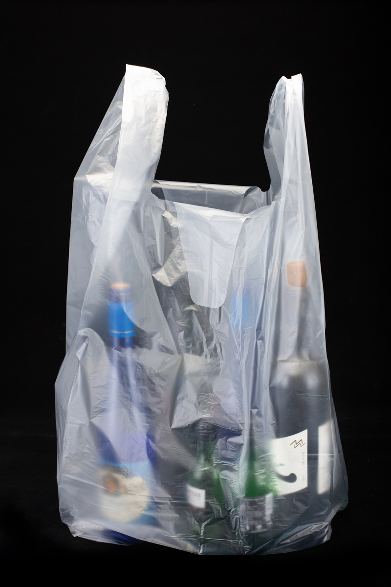 Transparent Large Size Plastic Shopping T Shirt Bag