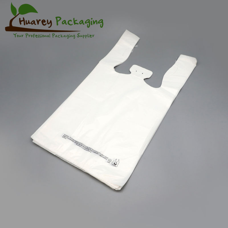 Cheap Custom Printed Plastic Biodegradable T-Shirt Bags with Vest Handle