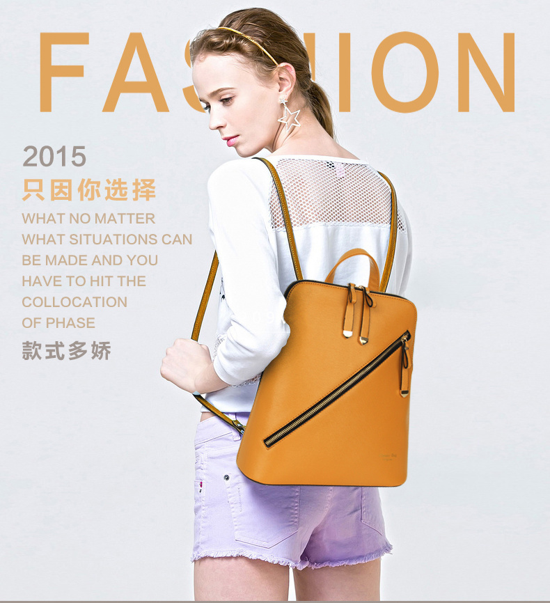 Simple Design Lady Handbag Backpack Shell Bag